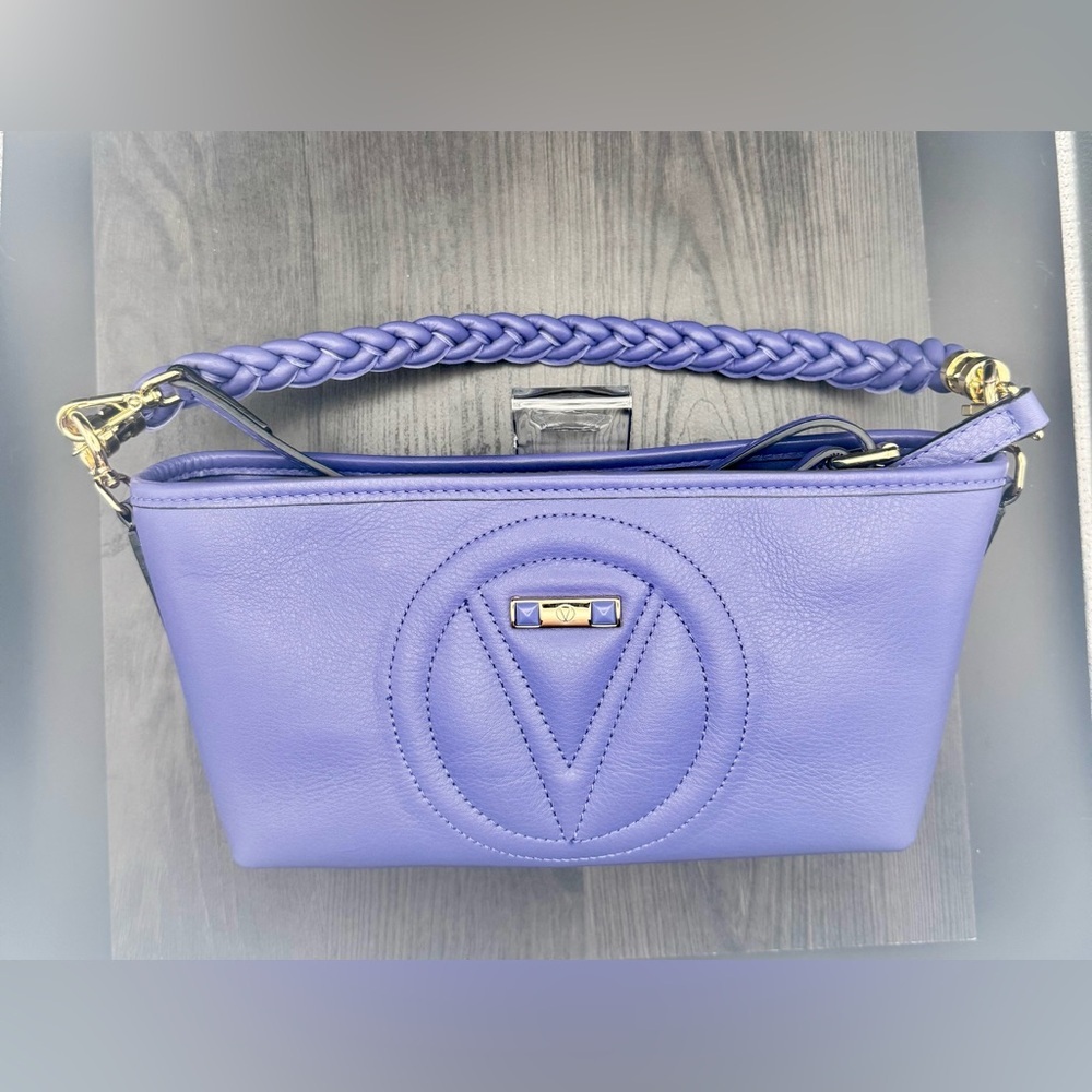 Valentino by Mario Valentino 
Grace Signature Purple Leather Purse - Picture 4 of 9